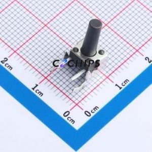 TC-1102N-C-FL-B Tactile Switch Bent Lead Through Hole,6x6mm Switch Single Pole Single Throw Round Button 2.6N Right Angle Insert - Product Image 1