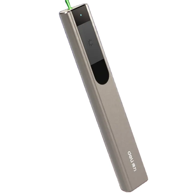 Deli Baterai Lithium Jam Kerja Panjang Pena Laser Ppt Cahaya Hijau Laser Pointer Pen