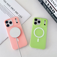 Coque de téléphone magnétique antichoc 2-en-1 couleur bonbon simple pour iPhone 17 Pro Max 17 Air 16 15 14 13 12 11 – Housse de protection mate