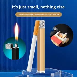 Mới Xách Tay Mài Bánh Xe Nhẹ Hơn Mở Ngọn Lửa Vỏ Sò Thuốc Lá Nhẹ Hơn Cho Tải Thuốc Lá Trường Hợp - Product Image 3