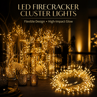 Guirlandes lumineuses LED en forme de pétards avec des branches flexibles et denses pour la décoration de mariages et d'événements