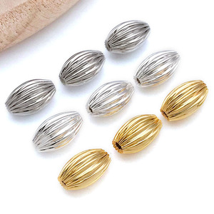 ลูกปัดโลหะผสมสังกะสี จี้ห้อยประดับ DIY อุปกรณ์ตกแต่งเครื่องประดับ ขนาดกลาง ชุบทอง เงิน ทองคำขาว สำหรับงานสร้างสรรค์ - Product Image 1