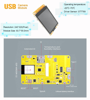 Hochwertiges ESP32 PCB Entwicklungsboard Touchscreen 3,2 Zoll WiFi LCD-Anzeige Kameramodul für ESP32