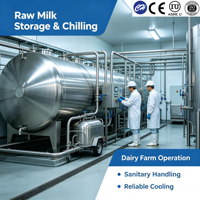 Réservoir de Stockage Horizontal de Lait Direct Usine 1000-50000L en Acier Inoxydable 304 Isolé pour Refroidissement Laitier Certifié ASME CE Fabricant
