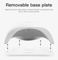 Lampe de séchage des ongles personnalisable de 120 W avec 36 perles UV, minuterie intelligente et design spacieux, base facile à nettoyer en plusieurs couleurs