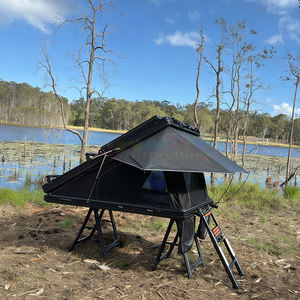 Tente de toit portable imperméable pour voiture, coque rigide en fibre de carbone, ouverture latérale, tente de toit pliable en forme de Z, aluminium 4x4 pour le camping - Product Image 5