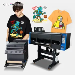 XinFlying hot selling dtf digital inkjet printer 60cm a1 t-shirt printer printing machine dual i3200 heads industrial with dryer