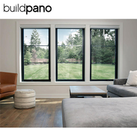 Fenêtres panoramiques fixes en aluminium pour villa moderne, insonorisées et isolantes, avec grande vue, du sol au plafond