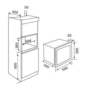 Four à <span class=keywords><strong>micro</strong></span>-ondes encastrable pour la maison, 20 L, écran tactile, four à <span class=keywords><strong>micro</strong></span>-ondes de comptoir, four à <span class=keywords><strong>micro</strong></span>-ondes avec <span class=keywords><strong>grill</strong></span> - Product Image 6