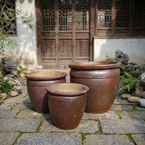 Maceta de Cerámica Negra Ecológica y Duradera de E-co Factory con Orificio de Drenaje para Hogar y Jardín - Product Image 4