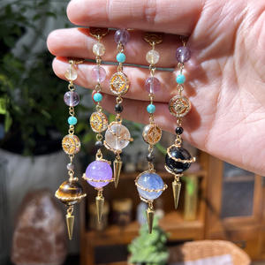 ลูกแก้วคริสตัลดีไซน์ใหม่ล่าสุด ทรงกลมธรรมชาติ อุปกรณ์เสริมยอดนิยม สำหรับการทำนายดวงชะตา ศิลปะเวทมนตร์ รีกิ นาฬิกา สำหรับของขวัญด้านปรัชญา - Product Image 4