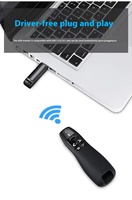 R400 2,4 Ghz USB inalámbrico láser página girando pluma puntero PPT presentación Powerpoint presentador Control remoto Ratón en caja
