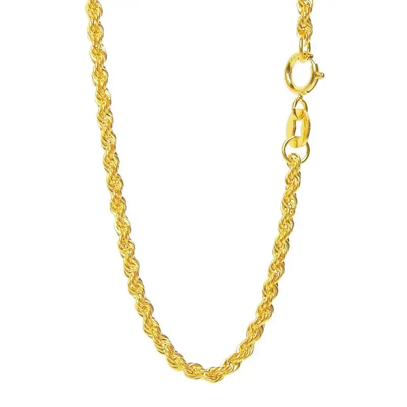 Puro 18K oro Au750 collana di gioielli treccia di corda intrecciata catena di donne ragazze signore uomo indossare gioielli DIY fornitore all'ingrosso