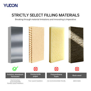 Puerta de Seguridad Antibalas Moderna de Aleación de Aluminio y Zinc con <span class=keywords><strong>Apertura</strong></span> Push-<span class=keywords><strong>Pull</strong></span> para Uso Exterior en Villas y Pasillos - YUDON DOOR - Product Image 2