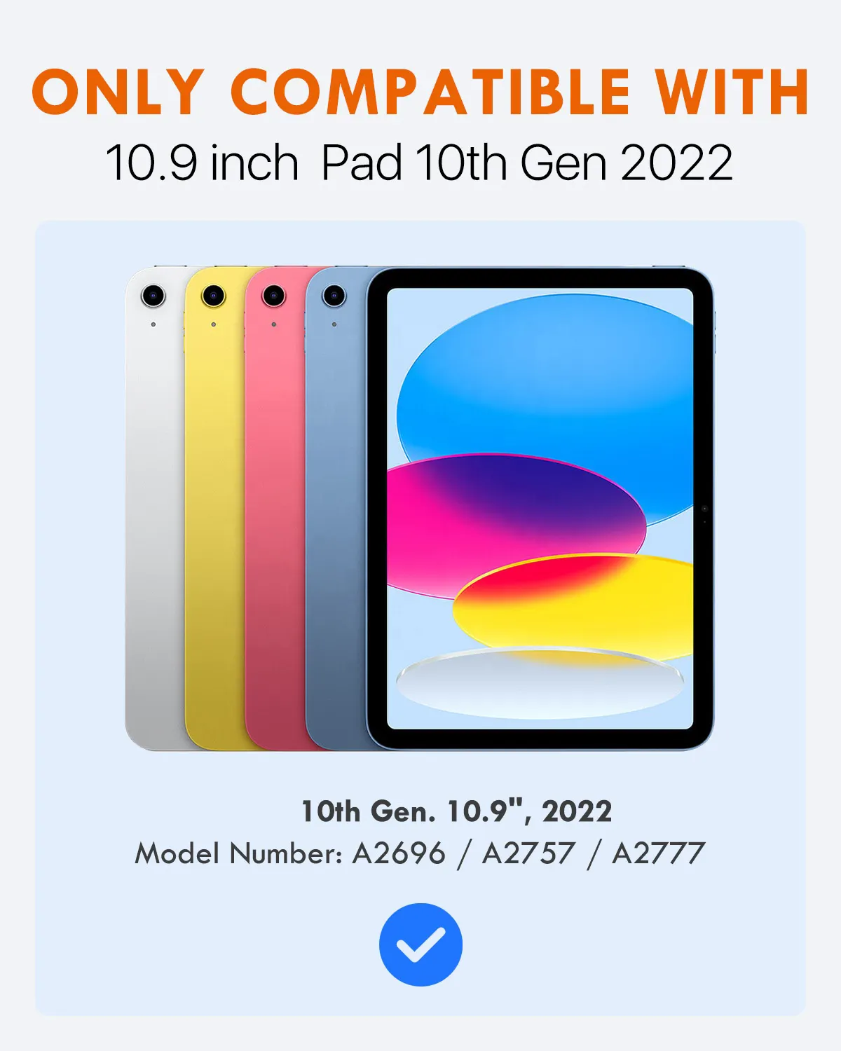 MoKo Perfect Fit Smart Connect Bluetooth sans fil clavier couverture tablette clavier étui pour iPad 10e génération 2022 10.9