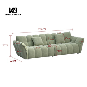 Divano Modulare Curvo Verticale VL di Qualità Premium, Divano Sezionale Moderno per Soggiorno - Product Image 3