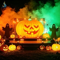 Lanterne géante de festival d'Halloween en forme de monstre citrouille, vente en gros d'usine, pour décorations de parcs à thème en extérieur