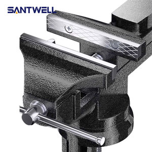 Suministro de fábrica: Tornillo de banco mini estacionario de alta resistencia y grado industrial con almohadillas de mordaza para banco de trabajo - Product Image 6