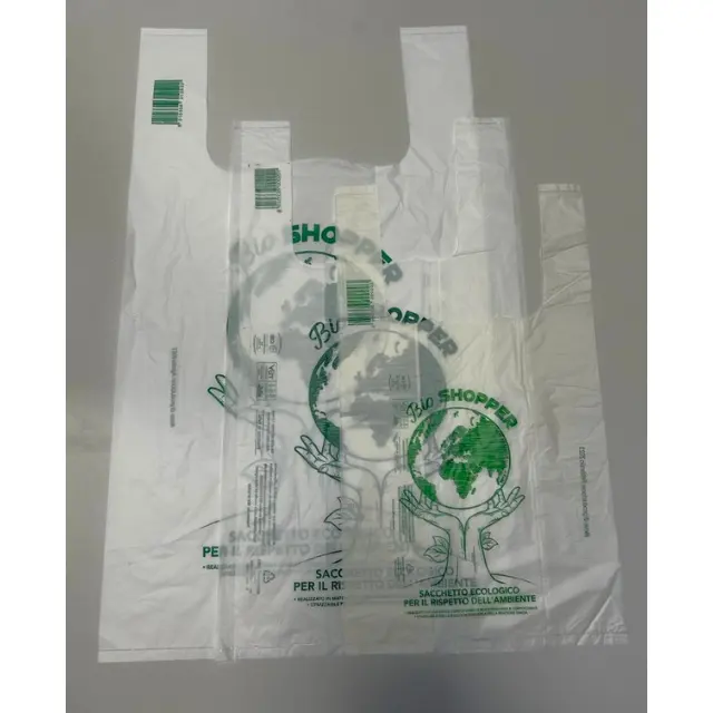 Merek Italia yang dapat diandalkan kantong plastik transparan transparan mudah terurai kualitas bagus dengan logo untuk berbagai toko