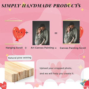 طباعة مخصصة على القماش مع إطار من خشب الصنوبر الطبيعي، فن جداري لديكور المنزل، جاهز للطلبات بالجملة - Product Image 3