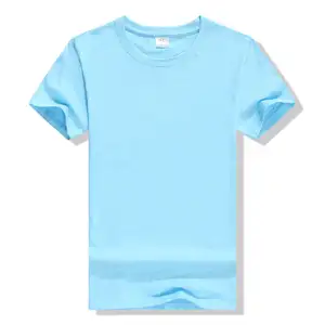 Custom Zeefdruk T-Shirt Zwaargewicht 180 Gsm 100% Katoenen Effen Heren T-Shirt