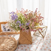 CL10001 Fleurs artificielles de gypsophile en mousse de lavande Fausses fleurs en plastique pour décoration de mariage et centres de table