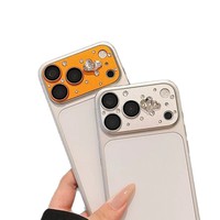 Protection d'objectif photo en verre 9H avec strass en forme de cœur pour iPhone 17 Pro, 17 Pro Max, 18 Pro, 18 Pro Max – Anti-rayures, effet diamant