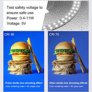 Puluz ไฟวงแหวนแบบพกพาพับได้40ซม. เครื่องประดับไฟถ่ายภาพสตูดิโอถ่ายภาพ - Product Image 4