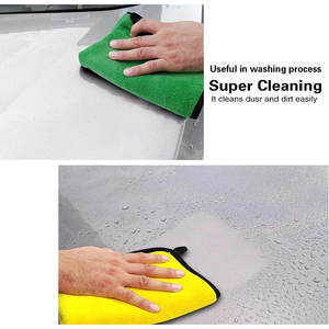 Sky-Touch 3pcs sợi nhỏ xe khô Khăn hai mặt thêm dày 500gsm sang trọng sợi cho xe làm sạch và chi tiết - Product Image 5