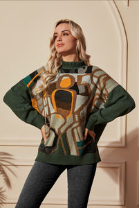 Pull Intarsia de créateur-Tricot inspiré de la peinture à l'huile de style artistique sud-africain fabriqué en Chine Délai d'échantillonnage de 7 jours - Product Image 5