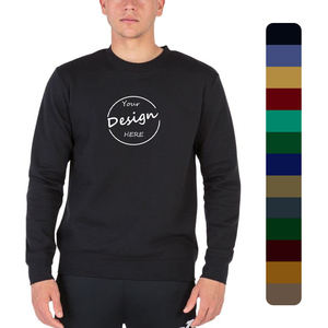 Sudadera DE HOMBRE CON CUELLO acanalado elástico, jersey de invierno liso con estampado de pantalla personalizado, peso pesado, 380 GSM, 100% algodón - Product Image 1