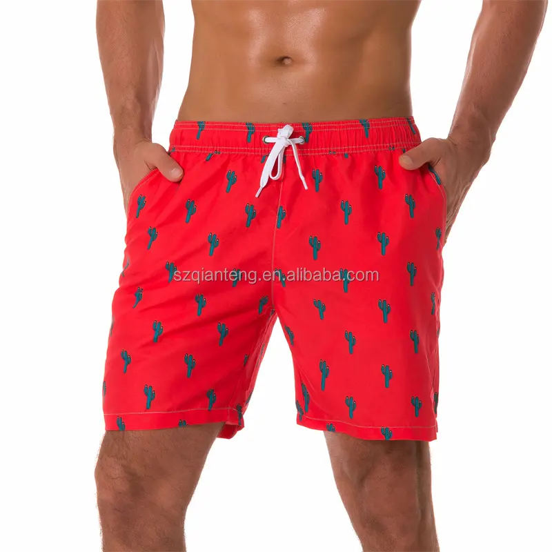 AQTQ 2022 Wholesale OEM Fashion Custom Mens Swim Beach Board Surf Shorts Swimming Trunks With Compression Liner Manufacturers