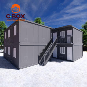 Cbox Prefab Modular Luxury 2-Story <b>Black</b> Buildings Living Homes Mobile Worker Camp Dormitory Detachable Container House - Product Image 2