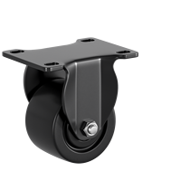 Roda Putar Millmiss Low Center of Gravity Caster 1.5/2/2.5/3 Inch PP Solid Wheel Plate Mount Swivel dengan Rem, Perlengkapan Kabinet yang Tahan Lama