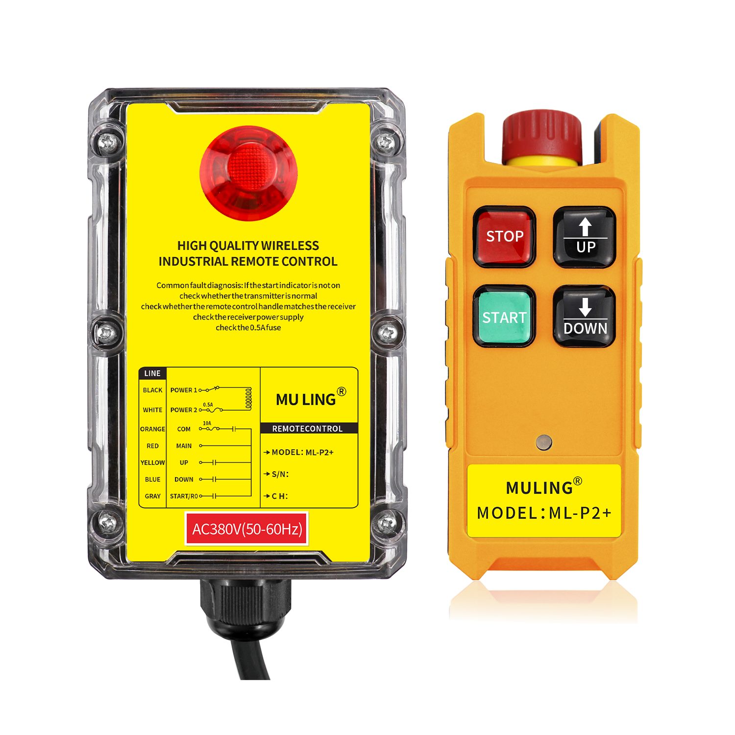 1 transmisor y 1 receptor 48V