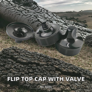 Plastic PP Non-Spill <b>Flip</b> <b>Top</b> Cap for <b>Bottles</b> <b>with</b> Sharp Tongue and Silicone Valve Industrial Chemical Use - Product Image 2