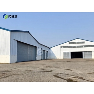 Atelier préfabriqué en acier robuste avec services de soudage et de découpe de couches de plafond de qualité alimentaire Portes d'entrée coulissantes doubles - Product Image 6