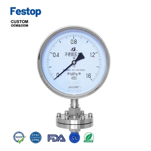 Manometro con Diaframma Filettato Facilmente Cristallizzabile, Resistente ad Alta Corrosione - Product Image 2