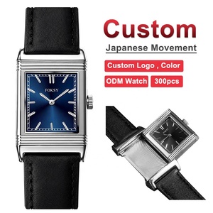 <span class=keywords><strong>Orologio</strong></span> da Polso di Lusso con Quadrante Personalizzato, Cassa Rettangolare Reversibile in Acciaio Inossidabile, <span class=keywords><strong>Orologio</strong></span> al Quarzo da Uomo Vintage - Product Image 1