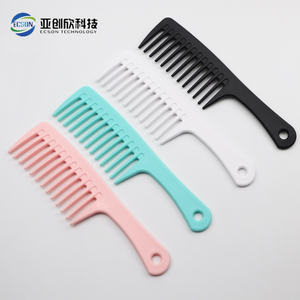 Peine de cuchillo grande, hombres y mujeres, pelo largo, agujeros redondos, cabello de peluquería portátil para el hogar, peine de cabeza de diente grueso, peine plano de plástico - Product Image 3