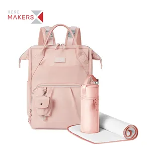 Zaino per pannolini per pannolini ecologico di Design personalizzato OEM Set sac bebe Mochilas RPET borsa da viaggio per mamma di lusso per viaggi quotidiani