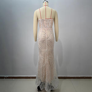 OEM fabbrica su misura fasciatura vestiti signore elegante notte Gala di lusso perline da ballo di buona qualità - Product Image 5