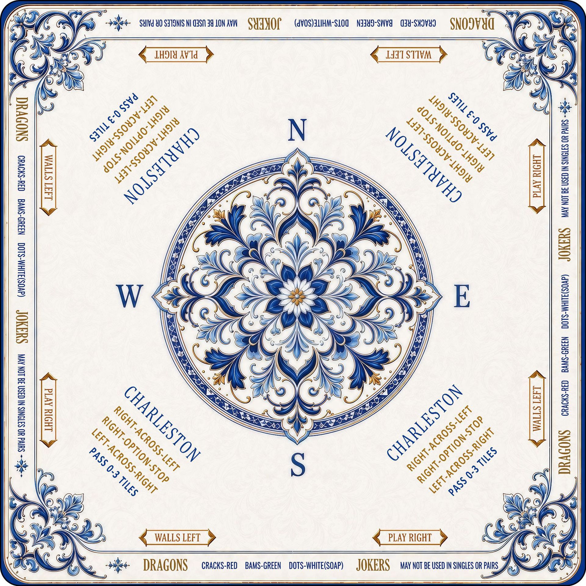 Porcelaine bleue et blanche