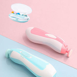 Ensemble de manucure électrique pour bébé de 6 pièces, polissoir et coupe-ongles, poudre bleu bébé pour nouveau-nés, trousse de soins pour bébé en plastique - Product Image 4