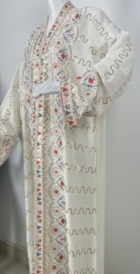 Maxi abito bohémien arabico per <span class=keywords><strong>donna</strong></span> davanti con motivi etnici pieni di ricami e paillettes - Product Image 4