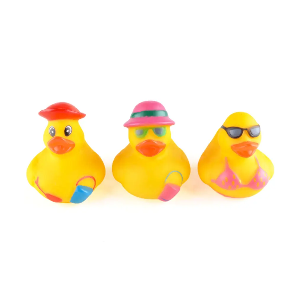 Jouet de bain personnalisé Squeeze Sound Squeaky Swim soft float Rubber Duck