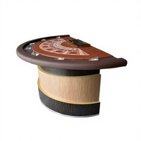 Table de poker et de blackjack de casino en bois de luxe YS, moderne et de haute qualité, avec nappe personnalisée, écologique et durable pour les jeux de casino