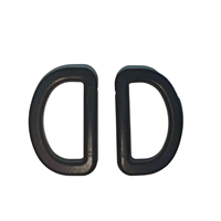 Anillo en D de POM Negro Resistente, Fuerte y Seguro, Accesorio Impermeable para Mochila, Equipaje, Bolsa, Tamaño Pequeño