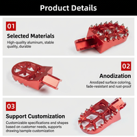 Repose-pieds de moto professionnels OEM en aluminium CNC, compatibles avec les modèles CRF modifiés, antidérapants