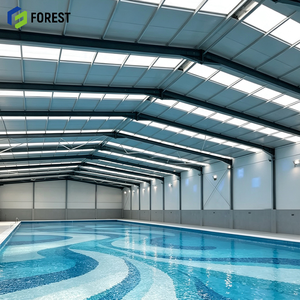 Complexe aquatique modulaire préfabriqué en acier à grande portée, structure robuste pour arène sportive aquatique commerciale - Product Image 1